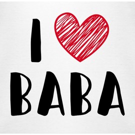 Shirtracer - Baby Bodysuit Boy Girl - Dad - I Love Baba, 1 White