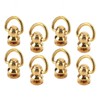 12 Sets D Ring Stud Screw Gold Brass Metal Plating