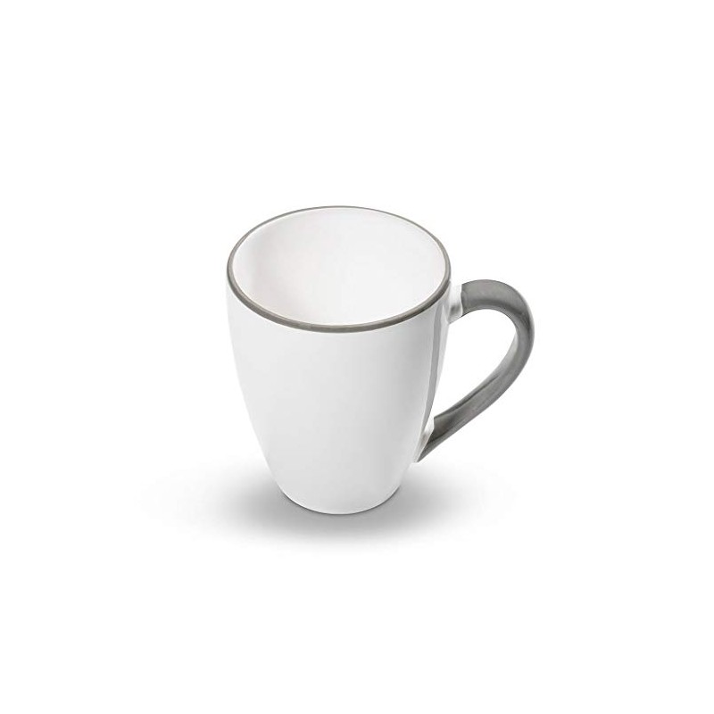 GMUNDNER KERAMIK Breakfast Cup Max Capacity: 0.3 Litres Grey Rim