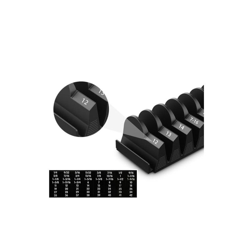 DEHOYI Size labels for wrench organizers, 4 pcs