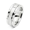 100S JEWELRY Tungsten Rings For Men Wedding Band White Gold