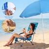Huwena 2 Pack Beach Chairs with Umbrella for Adults, Low