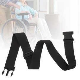Wheelchair Lap Strap Wheelchair Belt Strap Wheelchair Adjustable Buckle Strap Cushioning Seat Belt for Take Care of Patient(Black)