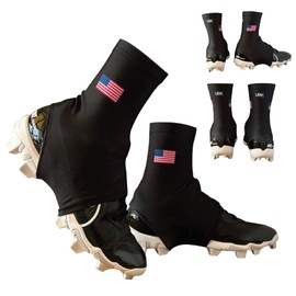 UBK MADE Cleats Covers, Cleat Spats for Soccer, Football Cleats Men, Football Cleats Youth, Softball & Baseball (S/M, Black)