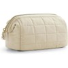 Bolsa de Maquillaje de Viaje, Algodón Acolchado, Neceser Grande para