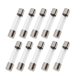 Compstudio 10Pcs F6.3AL250V 6X30MM 6.3A Fast Blow Fuse 6.3 Amp 250V F6.3AL Glass Fuse Fast-Acting Fuse (1/4" x 1-1/4")