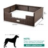 YITAHOME Rattan Dog Sofa Bed with Cushion,Wicker Pet Bed Sofa