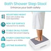 Vive Bath Shower Step Stool (4.5") - Slip Resistant, Stackable,