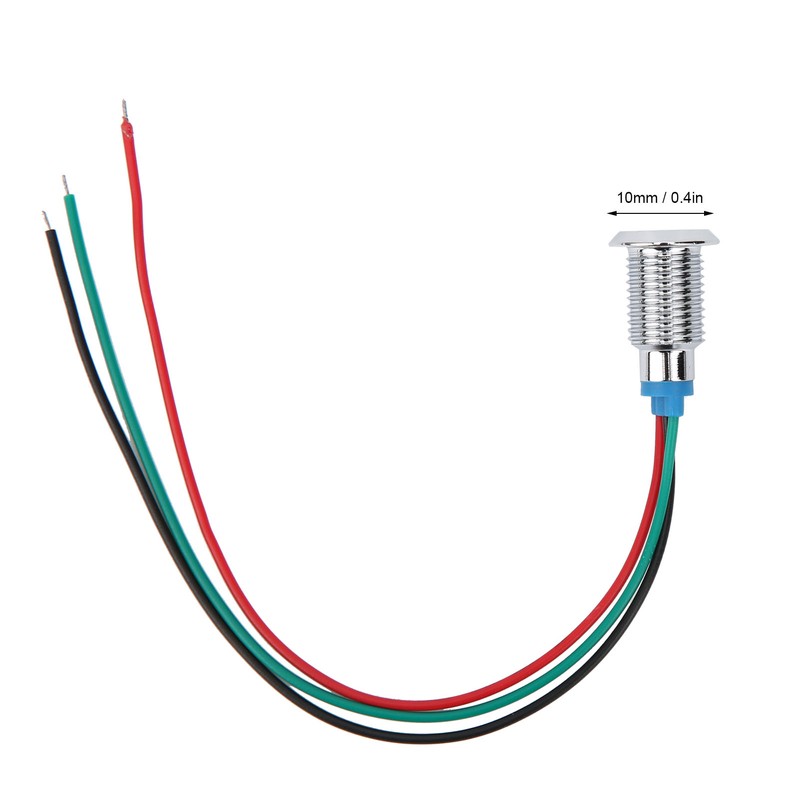 4 Sets PreWired Round LEDs Waterproof 2Color Indicator Light Common