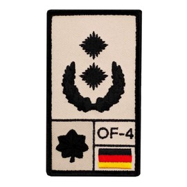 Café Viereck ® Lieutenant Colonel German Army Rank Patch with Rank - Embroidered with Velcro - 9.8 cm x 5.6 cm