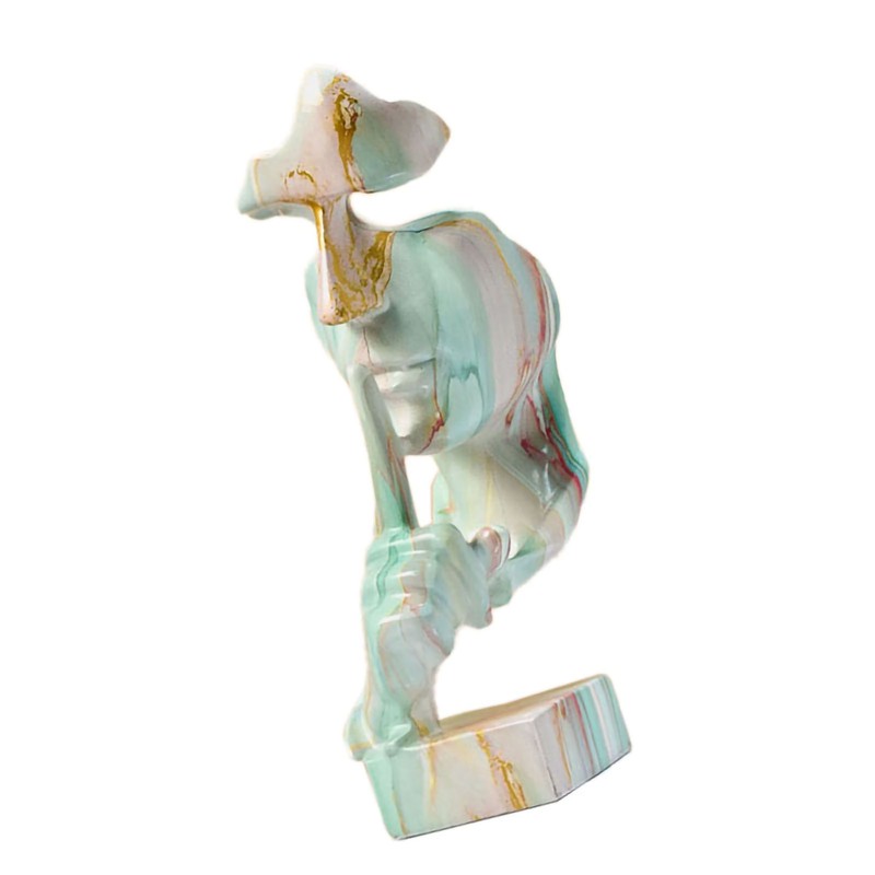 Thinker Statue Vivid Shape Compact Synthetic Resin Attractive Decorative Silence