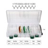 TOPIND Double Sided Fishing Lures Box Transparent Visible Plastic Fishing