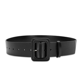 LumiSyne Women Wide Leather Belt Classic Solid Color Large Square Buckle Retro Cinch Belt High Waist Belt For Dress Overcoat