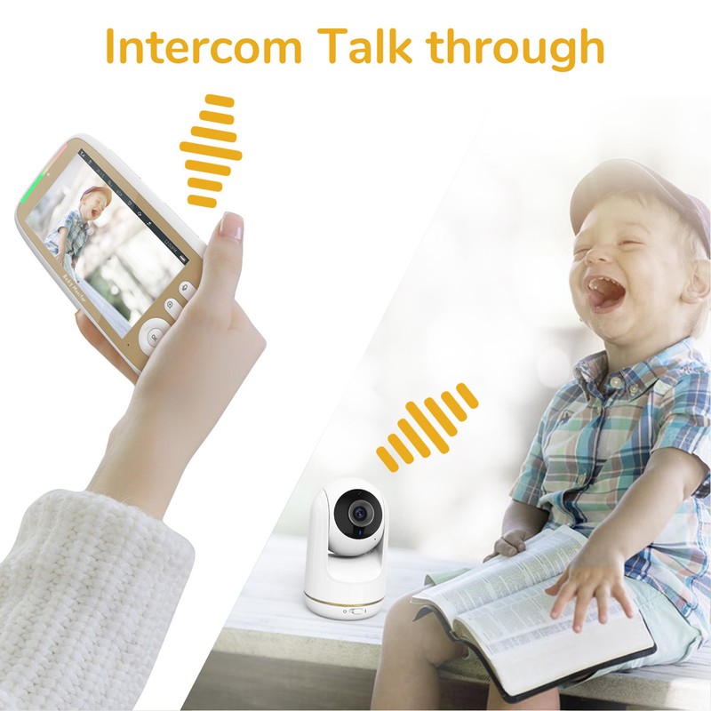 5in Baby Monitor with Camera and Audio Remote PTZ Night