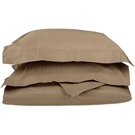 Superior 1200 Thread Count 100% Egyptian Cotton, Single Ply, King/California King Duvet Cover Set, Solid, Taupe