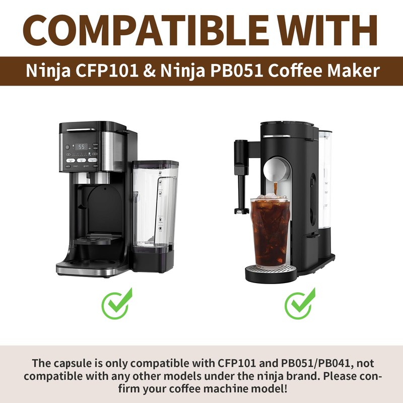 AODPWEN 2 Pack Reusable Pods for Ninja Dual Brew Coffee