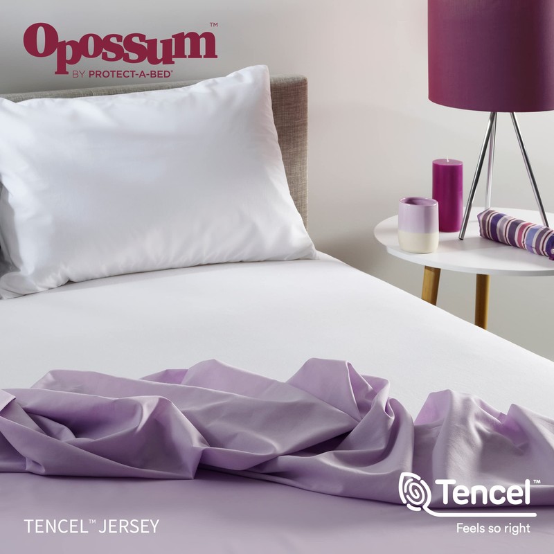 Opossum by Protect-A-Bed Tencel Jersey Waterproof Pillow Protector, Standard Size