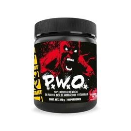 Mutant Preentreno en Polvo, Sabor Frutas, Vegano, 270 g de Fácil Consumo