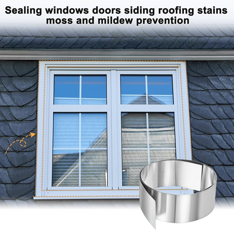 M METERXITY 1-Pack Aluminum Flashing, 3.3ft x 2" x 0.02"