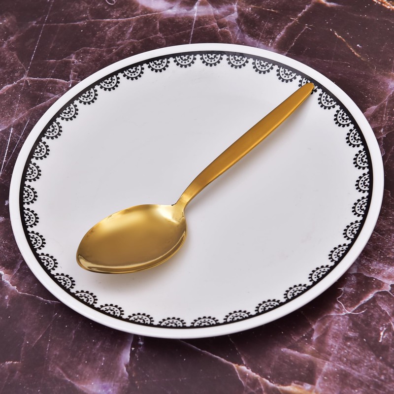 BNAZIND Kunz Shiny Golden Spoon |18/10 Stainless Steel Titanium Basting