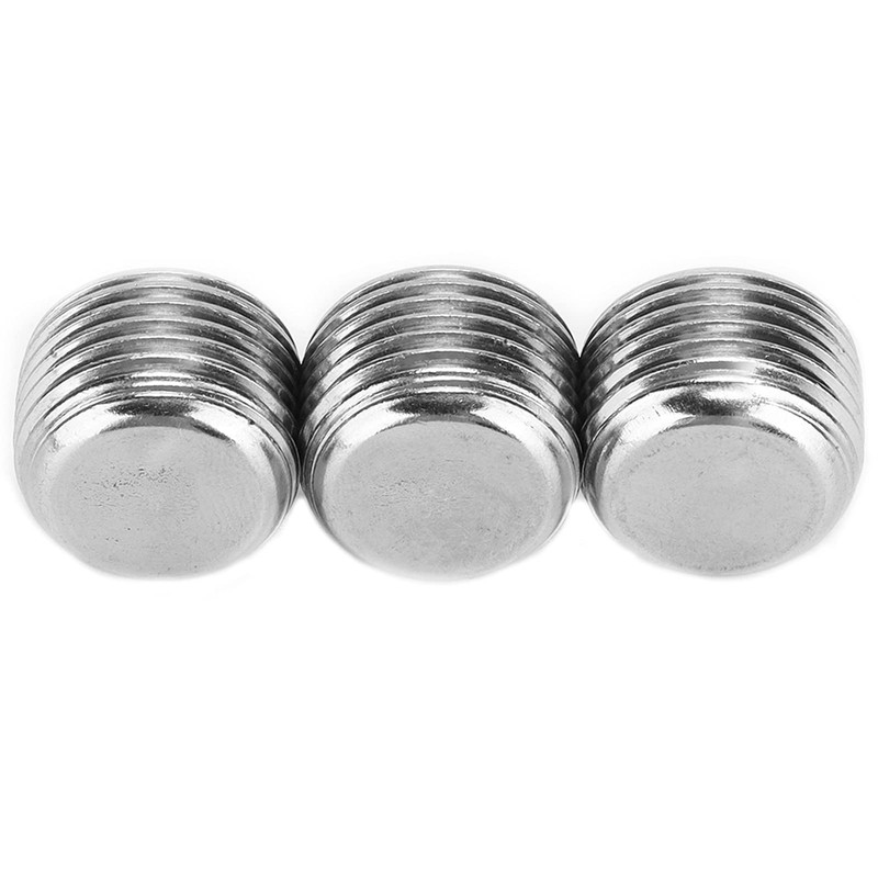 Pack of 3 1/2 Inch NPT Pipe Plugs Stainless Steel