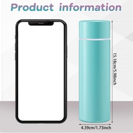 Irenare 5oz Mini Water Bottle Mini Insulated Stainless Steel Bottle Purse Water Bottle Cute Leak Proof Water Flask Keeps Drink Cold and Hot for Purse Women(Blue, Purple,2 Pieces)