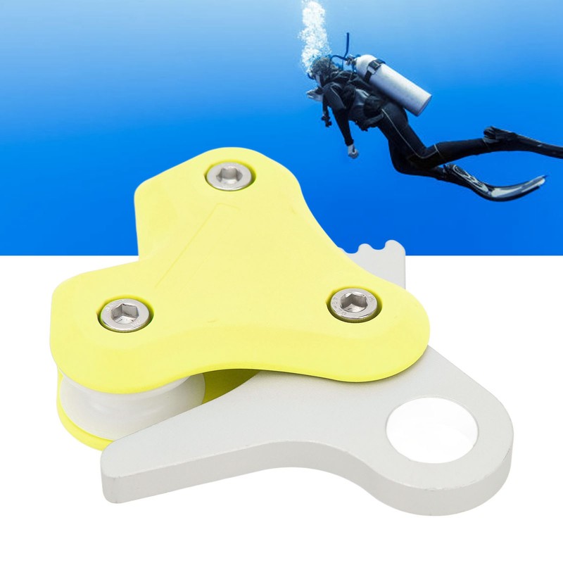 Universal Aluminum Alloy Diving Pulley Rope Retractor 250KG Max Loading