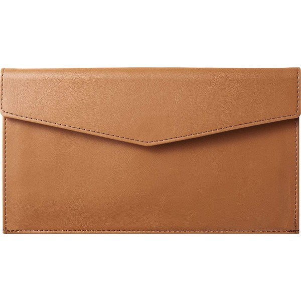 King Jim Document Case, Envelope Size, Faux Leather, Leatherfes, U Camel, 1994LU Kiya