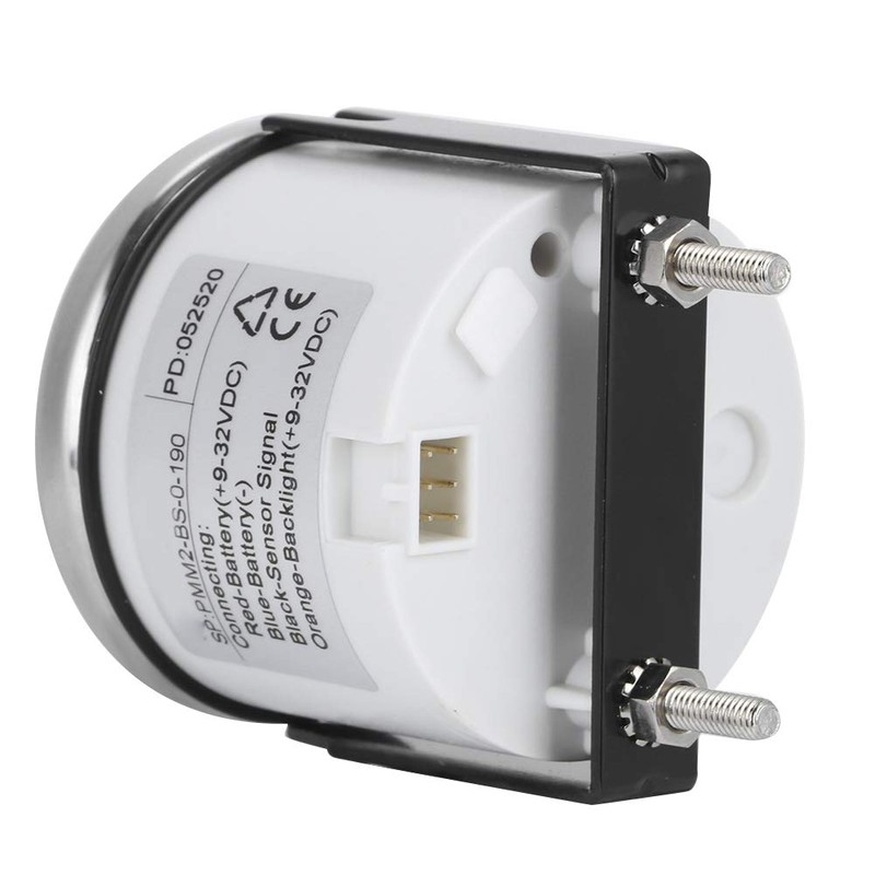 Trim Gauge, 52mm/2in UP-DN 0-190ohm IP67 Waterproof Boat Trim Meter