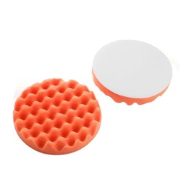 Hihaha 2pcs 6" Orange Foam Car Buffing Polishing Pad Wave Buffer Polisher Durable Material