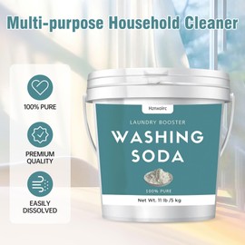 11 lb Sodium Carbonate Washing Soda, Super Washing Soda For Laundry, 100% Pure, Household Cleaner, Ideal For Cleaning Kitchens And Bathrooms, Washing Soda For Dishwasher