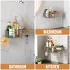 LEVERLOC Shower Caddy Suction Cup, Organizer with Hooks & Soap