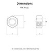 M6 (6mm) Steel Hex Nuts - Standard Thread - Pack