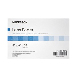 McKesson Lens Cleaning Paper for Glasses, Eyepieces, Optical Instruments - Thin Lens Paper for Microscopes, Cameras - 4 in x 6 in, 12 Count