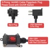 Inline Cord Switch with 3.3FT 14AWG Cable Piggyback Plug(3-Pronged), IP67