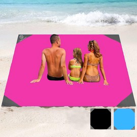 The Life Hacker Travel Mat Camping Beach Hiking Garden Blanket Large 2x2m XL Waterproof Sand Free Compact UK (Pink)
