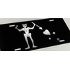 Blackbeard Pirate Flag License Plate Edward Teach Diamond Engraved Front