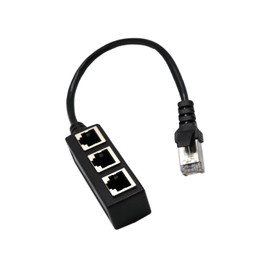 HUAREW RJ45 Ethernet Splitter Cable, Splitter 1 to 3 Port, Ethernet Switch Adapter Cable for Cat5/5e/6/7/8Cable