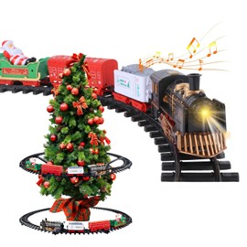 Tren Eléctrico para Árbol de Navidad, Luces y Sonidos, Decoración Temporada Navideña (BOP1382691)