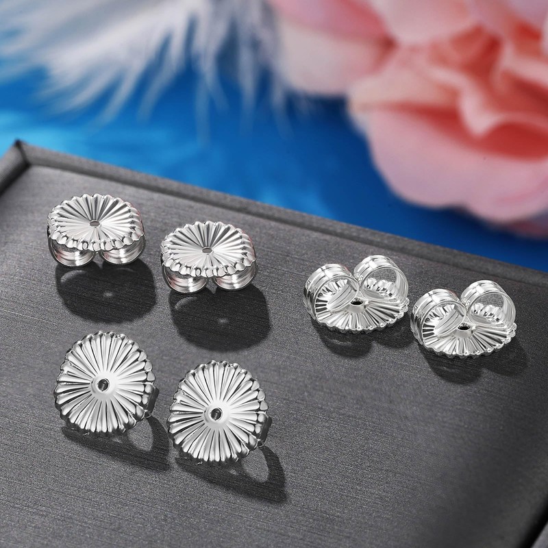 Formulen 8 Pieces Earring Backs for Droopy Ears, Large Earring