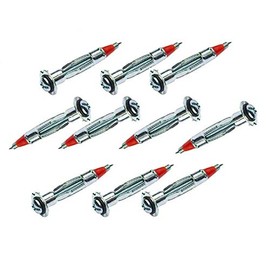 Merriway® BH01823 (10 Pcs) 42 mm x 6 mm (1.5/8 Inch x 1/4 Inch) Cavity Plasterboard Hollow Wall Anchor Rivet, Bright Zinc Plated - Pack of 10 Pieces