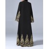 WSPLYSPJY Embroidered Women Open Abaya Muslim Dress Islamic Cardigan Dubai