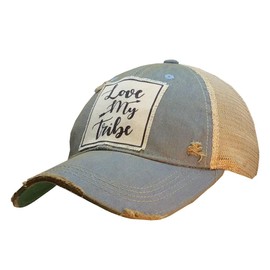 VINTAGE LIFE Love My Tribe Cap, Sky Blue