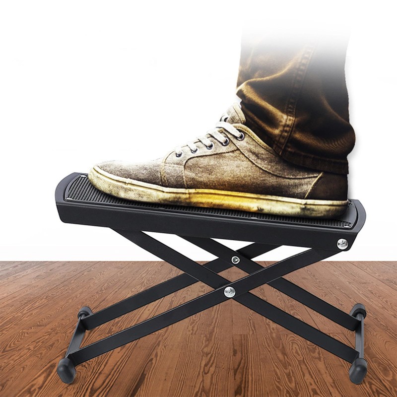 Tyatiyzn Guitar Footstool Adjustable Guitar Stool Foldable Musician Footstool for