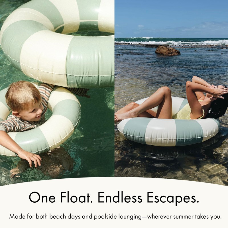 Petites Pommes Striped Pool Float for Kids & Toddlers -