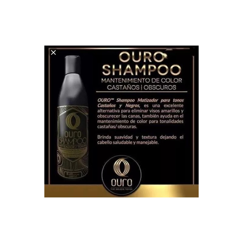 Ouro Shampoo Matizador Negro 250 Ml