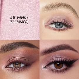 Wugbc Shimmer Eye Shadow Stick, Cream Eyeshadow Stick Long-Lasting Crease-Proof Blendable Eye Brightener Pencil Multi-use for Eyeliner Highlighter Smooth Cream to Powder Eyes Crayon Makeup, 8 FANCY