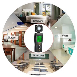 REFENG Mini Digital Lux Meter, LCD Display Handheld Illuminometer Luminometer Photometer Luxmeter Light Meter 0-200000 Lux