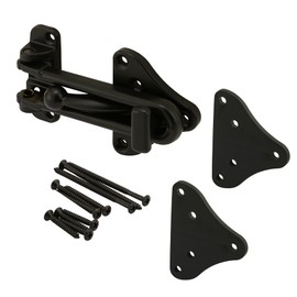 Prime-Line U 11447 Swing Bar Door Guard with High Security Auxiliary Lock, Matte Black Finish (Single Pack)