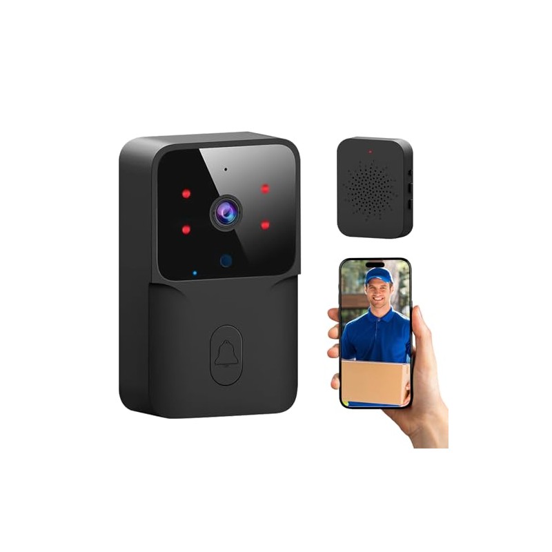 Yakiter Video Timbre Inteligente, Mbre Inalambrico Exterior con Camara,Timbre Inteligente
